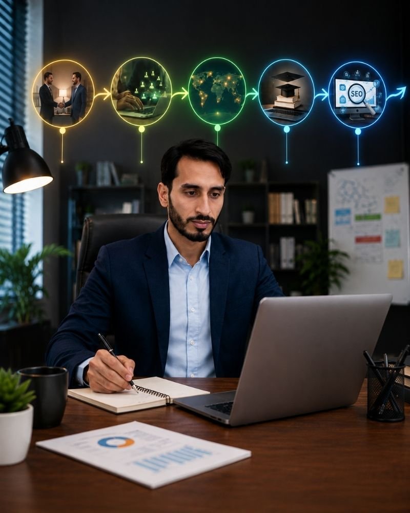 Varun Khera working on website development, local SEO, and lead generation strategies for local businesses in Alwar Rajasthan